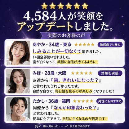 Ceelike nHAP Pro  ホワイトニングシート｜過酸化物不使用。歯科医院級の白さを、 自宅で・やさしく・30分で。